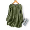 Casual Pleats Tunic Women Blouse Shirts Autumn
