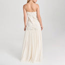 Floral Dresses For Women Square Collar Sleeveless High Waist Solid Fold Dress Female