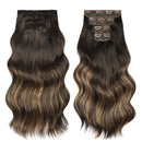 Wave Clip in Hair Extensions  22 inches 4 pcs/lot  220g Soft Natural Heat Resistant Fiber Clip Hair