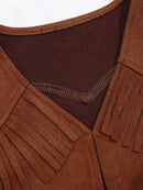 Kids Boys Western Vest with Bandanna and Felt Hat for Carnival Cosplay Themed Party Dress Up