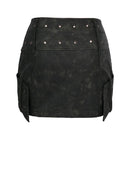 Cross Leather Mini Half-body Skirt Women Spring Autumn