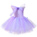 Girls Purple Butterfly Dresses Princess Tulle Dress Carnival Halloween Fairy Dress Costume for Kids