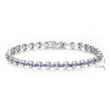 Precious and elegant natural blue Bracelet 925 sterling silver luxury women and girls jewelry