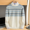 Cashmere men autumn winter jacquard knitwear sweater