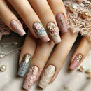 Nails for women girls flowers Mushroom beach for Summer Autumn Press on false nail tips