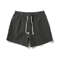 Pure Cotton Vertical Striped Men's shorts Summer Casual Length Pants