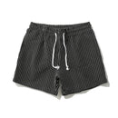 Pure Cotton Vertical Striped Men's shorts Summer Casual Length Pants