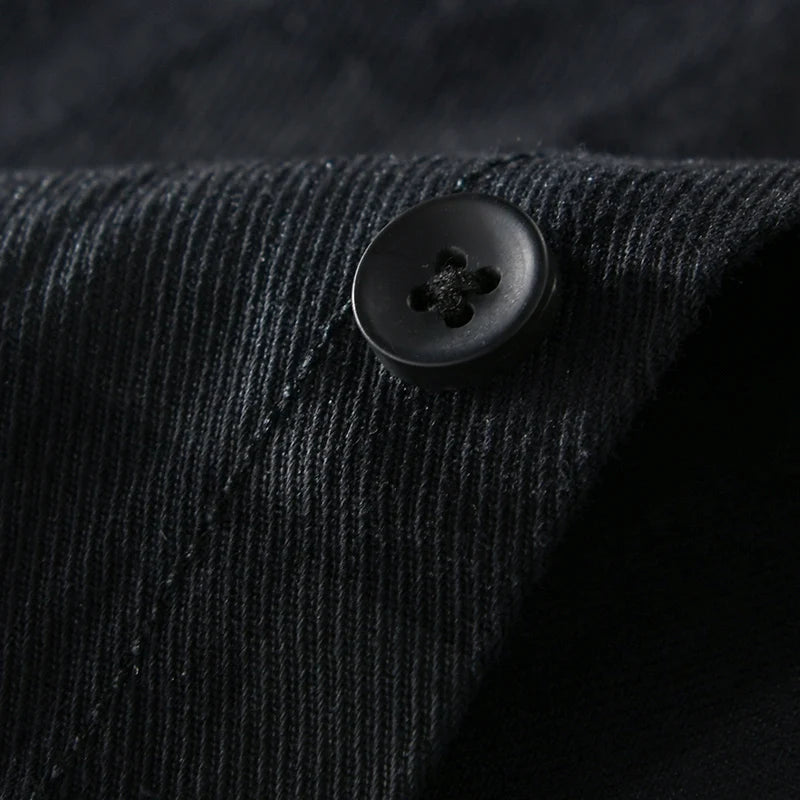 Plaid Thickness Casual Cotton Shirts For Men French Tops Clothes