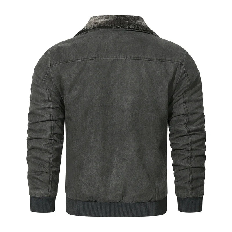 Autumn Winter Jacket Men Fur Collar Jackets Tactical Military Jackets Coats Casual Outerwear