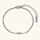 Minimally Knotted Chain Double-layer Couple Bracelet For Women Stainless Steel Jewelry