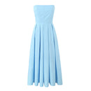 Light blue strapless dress on a white background, Obroi