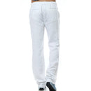 Linen Casual Pants For Men Sold Color Comfortable And Breathable Loose Bulky Summer Thin Elastic Waist Linen Trousers Male