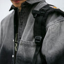 Washed gradient denim shirt for men clothing casual