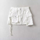Skirts for Women Spliced Summer Casual Femme High Waist Mini Short Denim Skirt