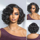 Curly Super Density Wig Bob Human Hair Wigs Free Part 4x4 Lace Closure Wigs For Women Density Cute Wig