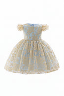 Lace dress with floral patterns on a white background, Obroi