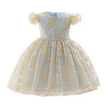 Lace dress with floral patterns on a white background, Obroi