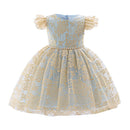 Lace dress with floral patterns on a white background, Obroi