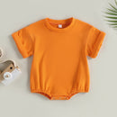 Toddler Infant Boys Girls Clothing Newborn Baby Summer Jumpsuit Playsuit Casual Solid Loose Short Sleeve Romper