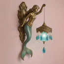 Wall Lamp Retro Base Design Night Light Statue Wall Lamp Ocean Themed Artwork
