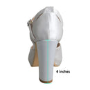 Sandals for Wedding Peep Toe Platform Shoes Bride Sandals