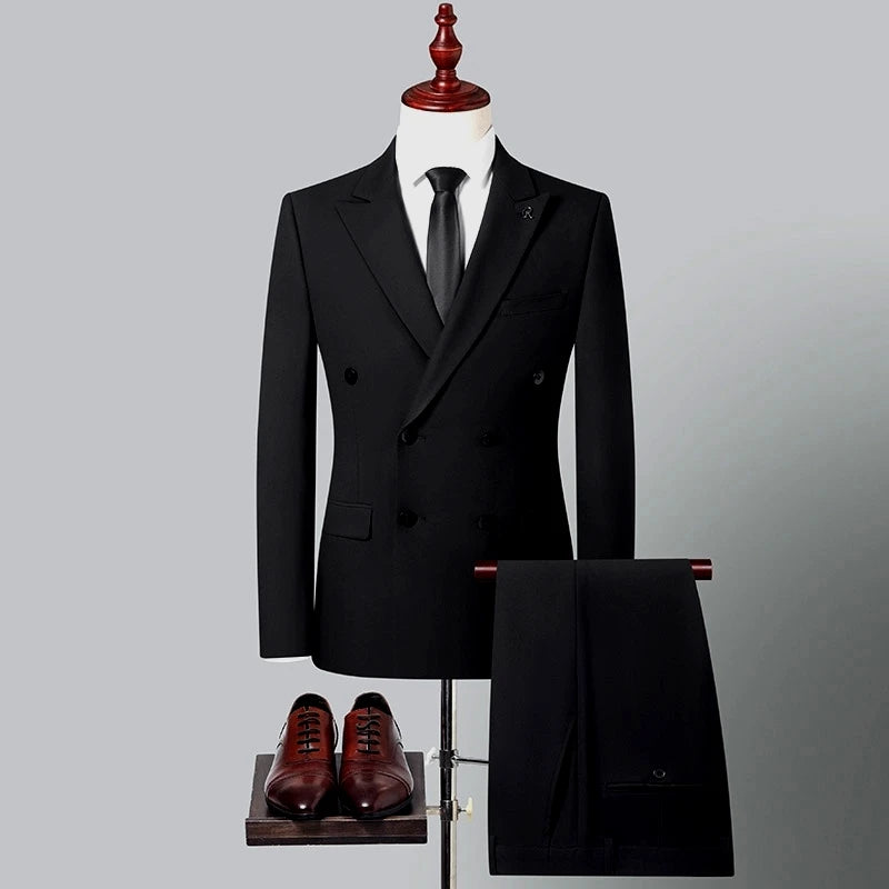 double-breasted business elegant and comfortable wedding best man dress set