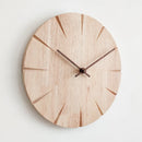 Simple Thicken Solid Wood Wall Clock Punch-free Wall Hanging Clock Home Living Room Wall Decorative Clock