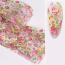 Floral-patterned ironing board cover with size indication on a white background, Obroi
