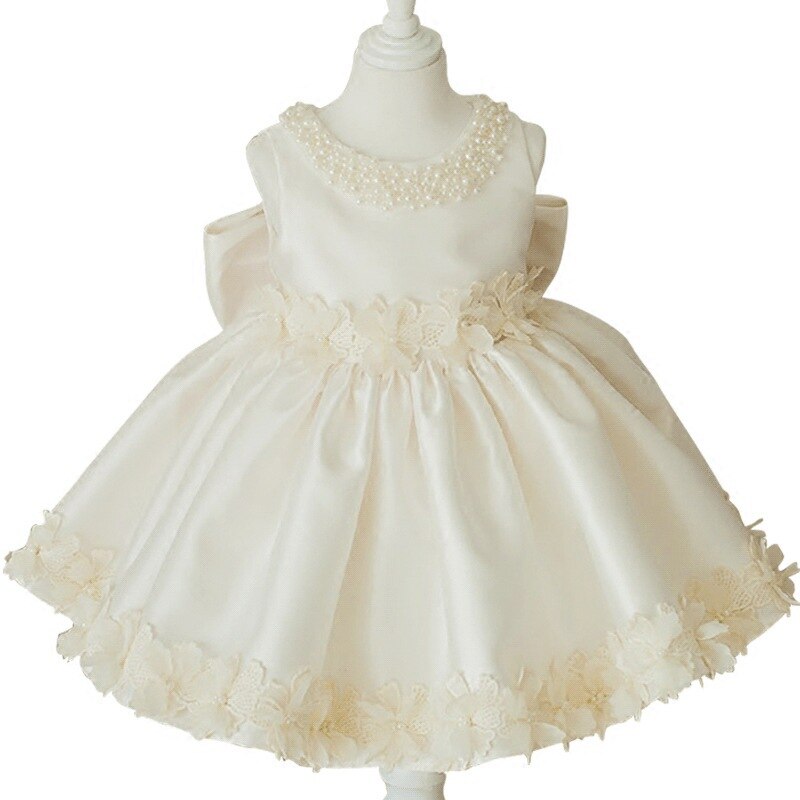 Girls Princess Dress for Baby Elegant Wedding Dresses Kids Vintage Ball Gown Children 1st Birthday Baptism Party
