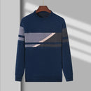 BROWON New Arrival Mens Clothes 2025 Autumn and Winter Fleece Warm Thickened Sweater Chenille Patchwork O-Neck Sweater Pullovers