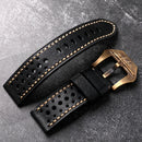 Handmade Leather Watchband Breathable Style Thickened Style Men's Bracelet Vintage Style