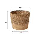 Natural Woven Flower Basket Straw Wicker Planter Storage Baskets Large Capacity Pots for Family Friend Neighbor Gift