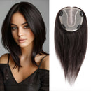 14inch Gray Blonde Mono Lace Base Hair Toppers for Women Thinning Hair Natural Real