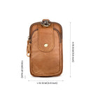 Full-Grain Leather Vertical Waist Pack Heavy-Duty Work Belt Bag for Men with Phone Sleeve & Tool Pockets