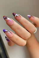 Glitter Almond Nail Tips French Press on Nail Full Cover Acrylic Wearable Simple Nail