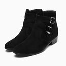 Ankle Boots Men Autumn Pointed Toe Men Boots Leather Breathable High Top Shoes Outdoor Casual Men