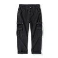 Men Baggy Pants Cargo Pants High Street Multi-Pockets Black Gray Men's Trousers