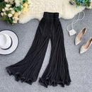 Summer Pants Women Elegant Trouser Casual Pop Pants High Waist Loose Pleated Pants