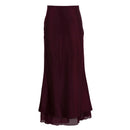 Elegant Satin Skirts For Women Mesh Double-layer Splicing Lady Solid Bodycon Skirt