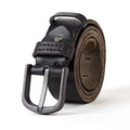 Top Genuine Leather Belts Men Luxury Military Strap Male Wide Pin Buckle For Jeans
