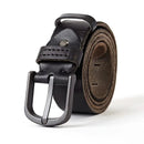 Top Genuine Leather Belts Men Luxury Military Strap Male Wide Pin Buckle For Jeans