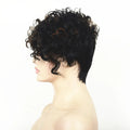 Short Curly Brown Wigs for Women Natural Looking Cosplay Hair Wigs