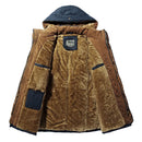 Men Winter Fleece Warm Thick Windproof Parkas Jackets Male Autumn Hooded Outwear Coats Casual Tactics Military Parkas