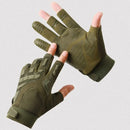 Motorcycle Gloves Vintage Anti-Slip Racing Finger Mittens Leather Men Fingerless Gloves