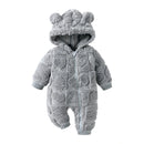 Toddler Cute Rompers Outerwear Snowsuits Winter Warm Fleece Newborn Baby Hooded Jumpsuit