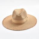 Summer Panama Straw Hat for Women Soft Shaped Beach Sun Hat Outdoor UV Protection Travel Hat