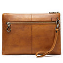 Genuine Leather Men Clutch Wallet Male Vintage Style Handbag Zipper Leather