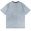 Denim T Shirt Streetwear Embroidery Butterfly T-shirt Men Jeans Tee Shirts Top