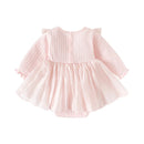 Princess Baby Girl Bodysuits With Children Infant Girls One Piece Lace Skirt Toddler Baby Outfit