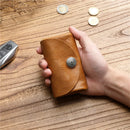 Genuine Leather Wallet  Vintage Original Purse With Coin Pocket Money Bag Card Holder